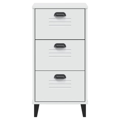 vidaXL Bedside Cabinet VIKEN White Engineered Wood