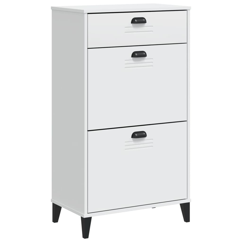 vidaXL Shoe Cabinet VIKEN White Engineered Wood