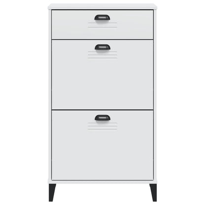 vidaXL Shoe Cabinet VIKEN White Engineered Wood