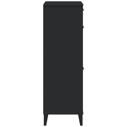 vidaXL Shoe Cabinet VIKEN Black Engineered Wood