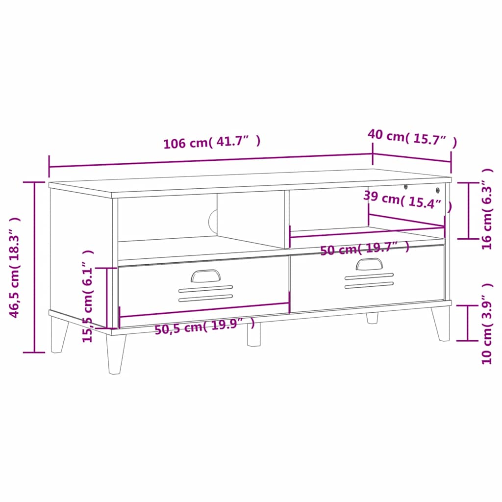 vidaXL TV Cabinet VIKEN Anthracite Grey Engineered Wood