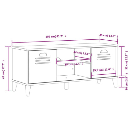 vidaXL Shoe Bench VIKEN White 106x35x45 cm Engineered Wood