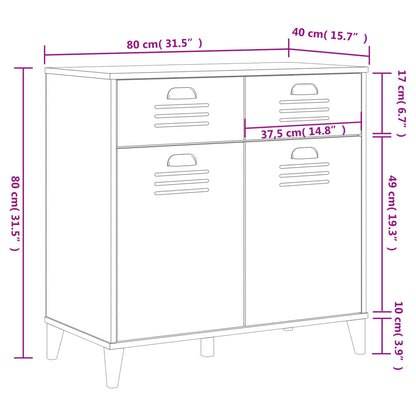 vidaXL Sideboard "VIKEN" White 80x40x80 cm Engineered Wood