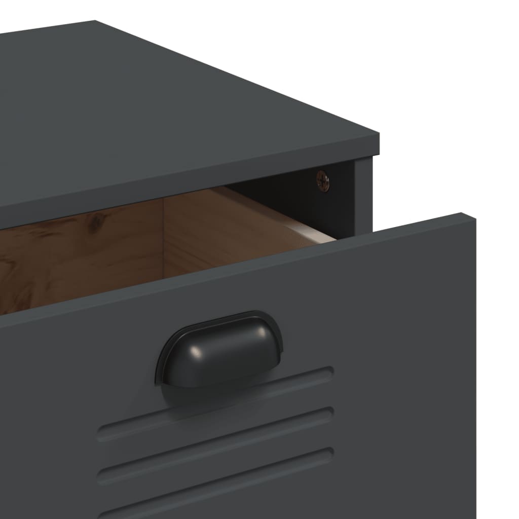 vidaXL Sideboard "VIKEN" Anthracite Grey 80x40x80 cm Engineered Wood