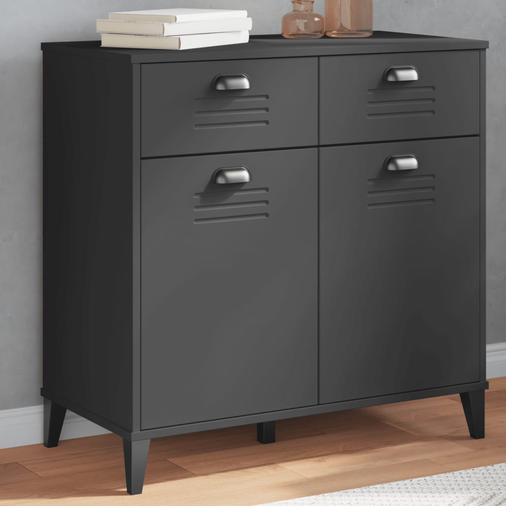 vidaXL Sideboard "VIKEN" Anthracite Grey 80x40x80 cm Engineered Wood