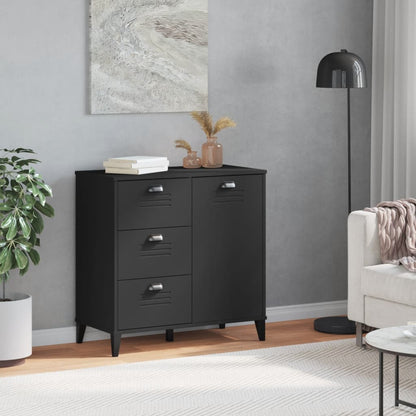 vidaXL Sideboard "VIKEN" Black 80x40x80 cm Engineered Wood