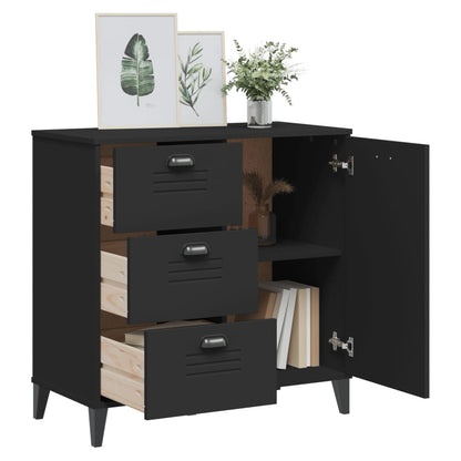 vidaXL Sideboard "VIKEN" Black 80x40x80 cm Engineered Wood