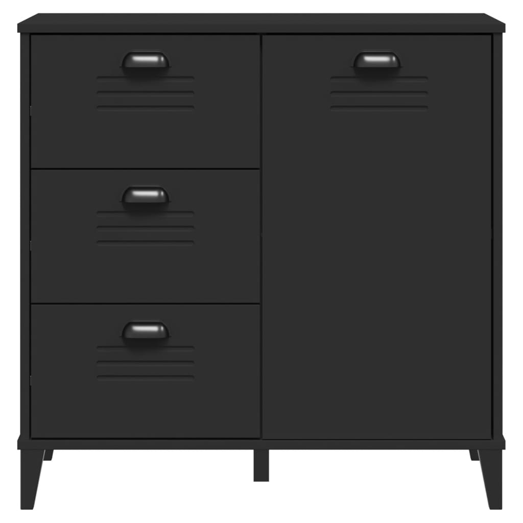 vidaXL Sideboard VIKEN Black 80x40x80 cm Engineered Wood