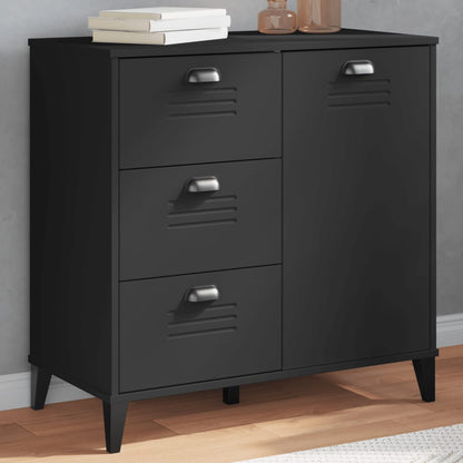 vidaXL Sideboard "VIKEN" Black 80x40x80 cm Engineered Wood
