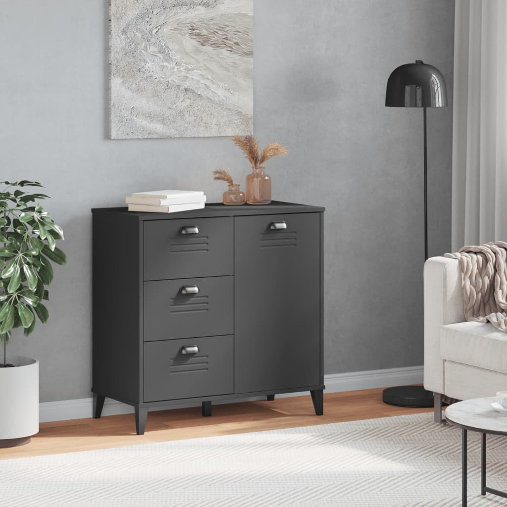 vidaXL Sideboard "VIKEN" Anthracite Grey 80x40x80 cm Engineered Wood