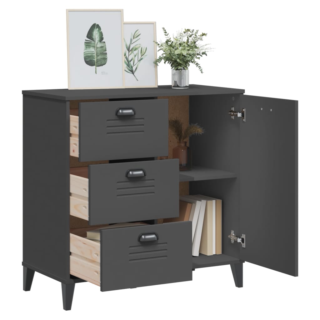vidaXL Sideboard "VIKEN" Anthracite Grey 80x40x80 cm Engineered Wood