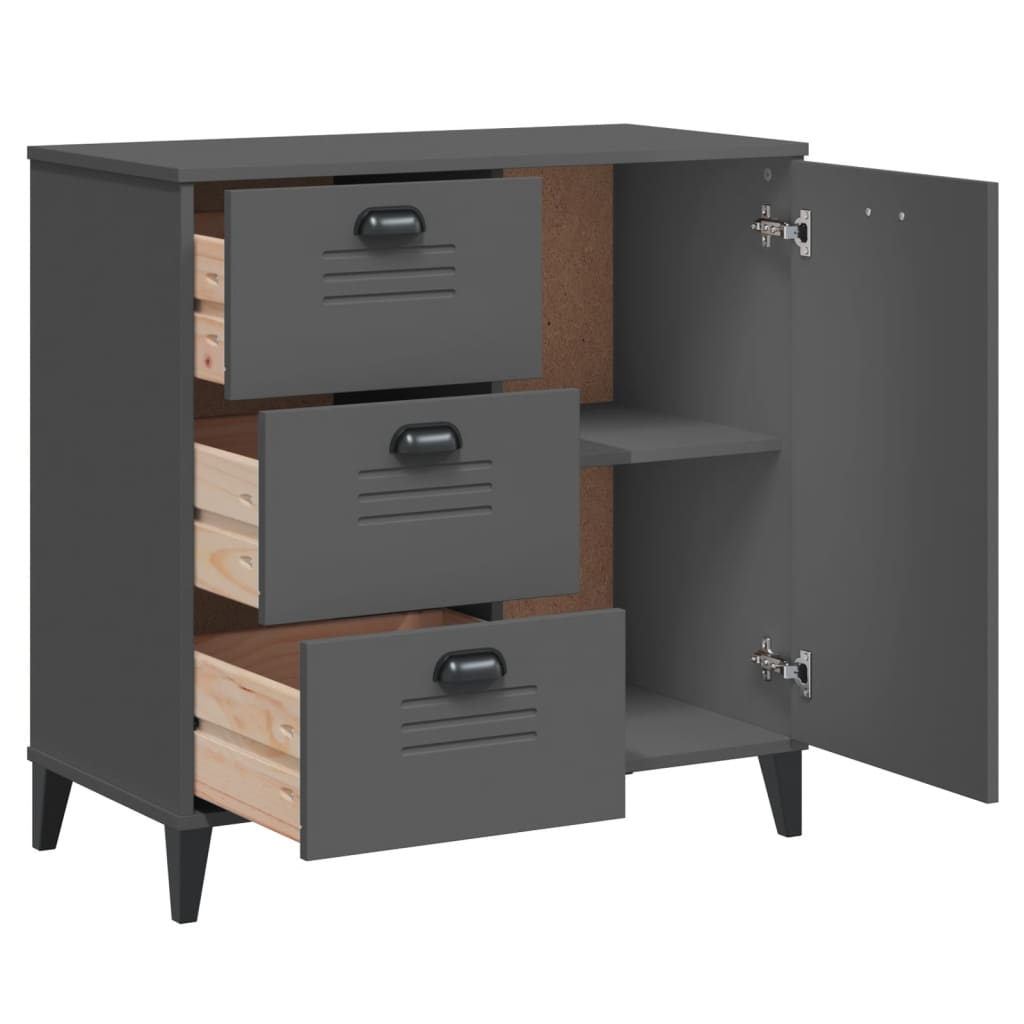 vidaXL Sideboard "VIKEN" Anthracite Grey 80x40x80 cm Engineered Wood