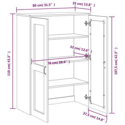 vidaXL Top for Highboard "VIKEN" White Engineered Wood