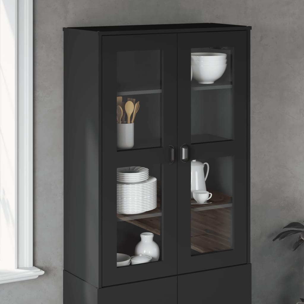vidaXL Top for Highboard VIKEN Black Engineered Wood
