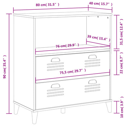 vidaXL Bookcase "VIKEN" White 80x40x90 cm Engineered Wood