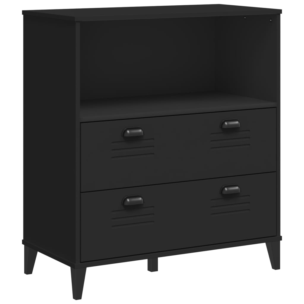 vidaXL Bookcase "VIKEN" Black 80x40x90 cm Engineered Wood