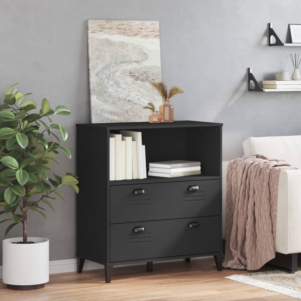 vidaXL Bookcase VIKEN Black 80x40x90 cm Engineered Wood