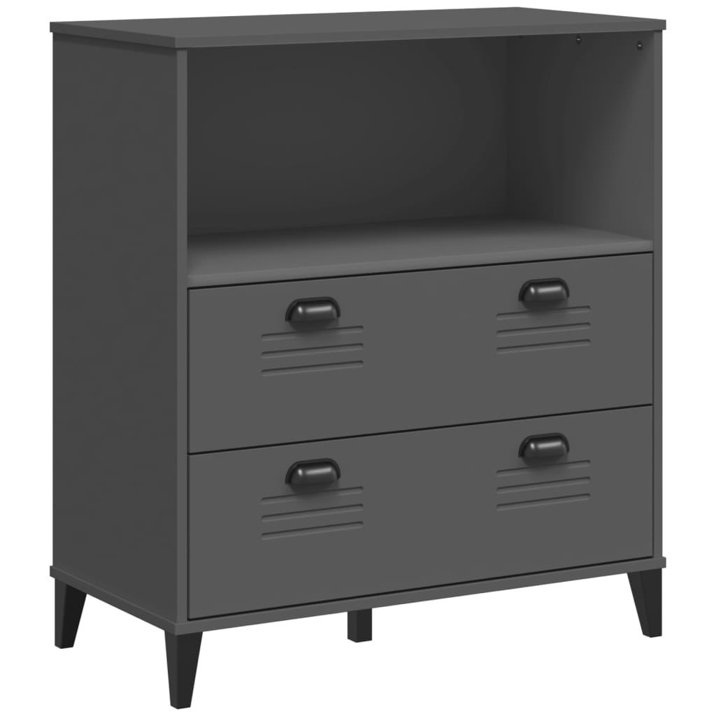 vidaXL Bookcase "VIKEN" Anthracite Grey 80x40x90 cm Engineered Wood