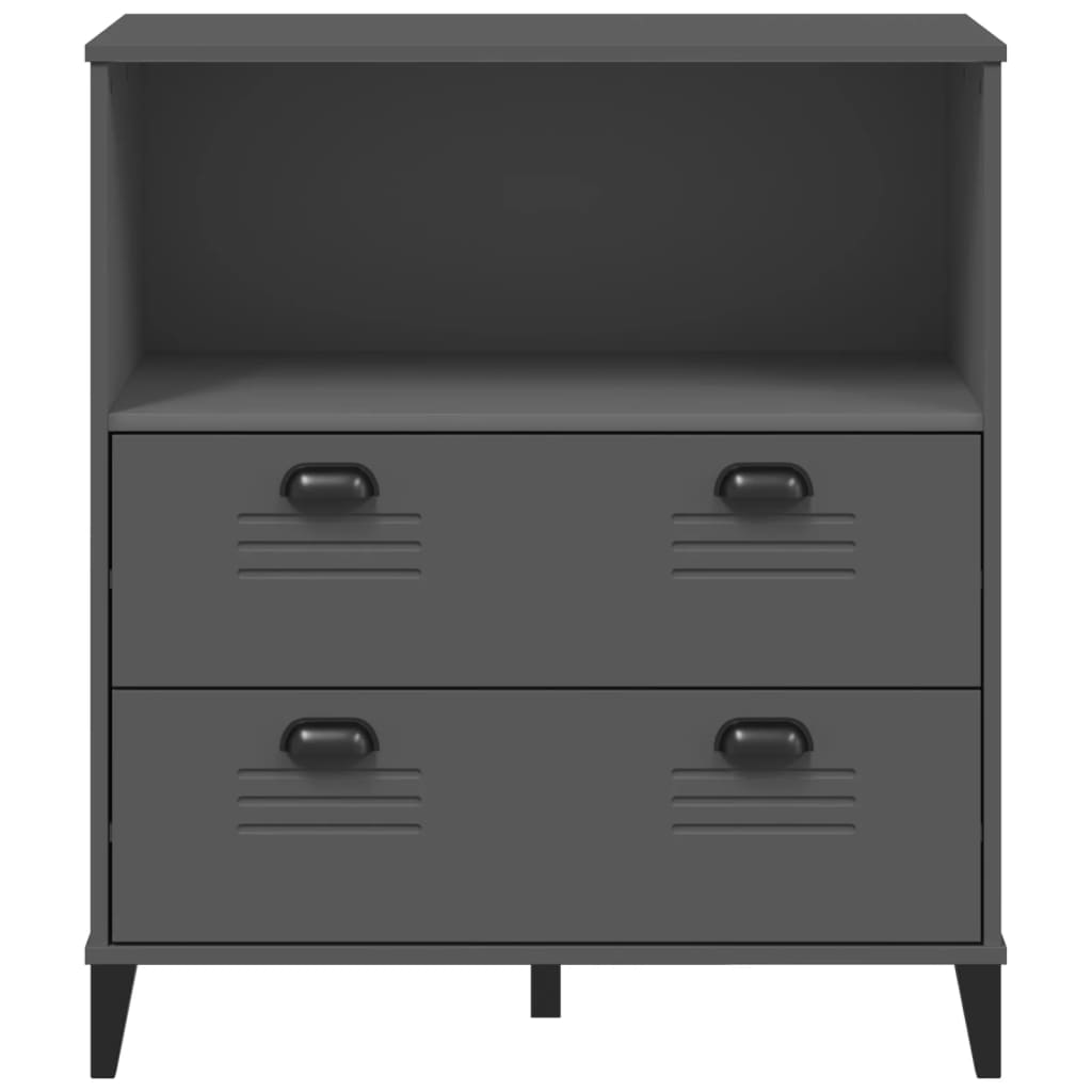 vidaXL Bookcase "VIKEN" Anthracite Grey 80x40x90 cm Engineered Wood