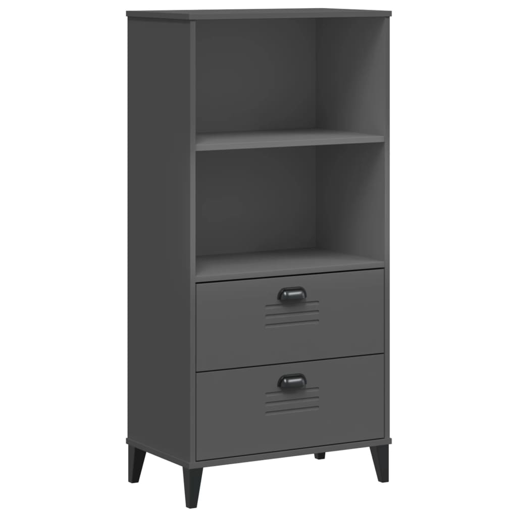 vidaXL Bookcase "VIKEN" Anthracite Grey 60x35x123 cm Engineered Wood