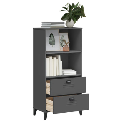 vidaXL Bookcase "VIKEN" Anthracite Grey 60x35x123 cm Engineered Wood