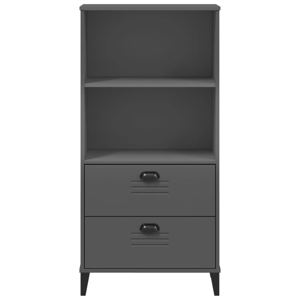 vidaXL Bookcase "VIKEN" Anthracite Grey 60x35x123 cm Engineered Wood