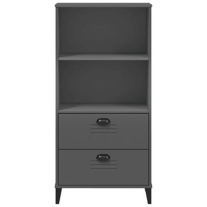 vidaXL Bookcase "VIKEN" Anthracite Grey 60x35x123 cm Engineered Wood