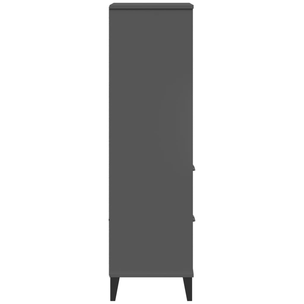vidaXL Bookcase "VIKEN" Anthracite Grey 60x35x123 cm Engineered Wood