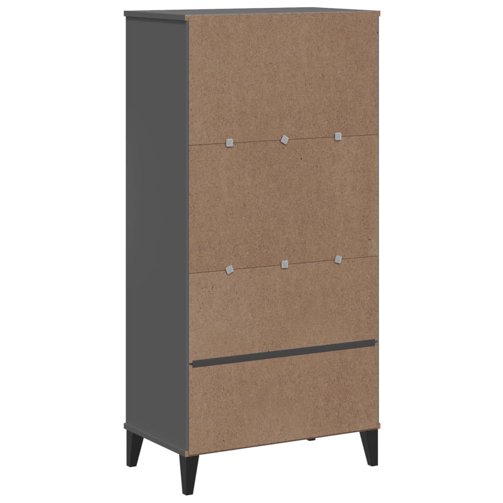 vidaXL Bookcase "VIKEN" Anthracite Grey 60x35x123 cm Engineered Wood