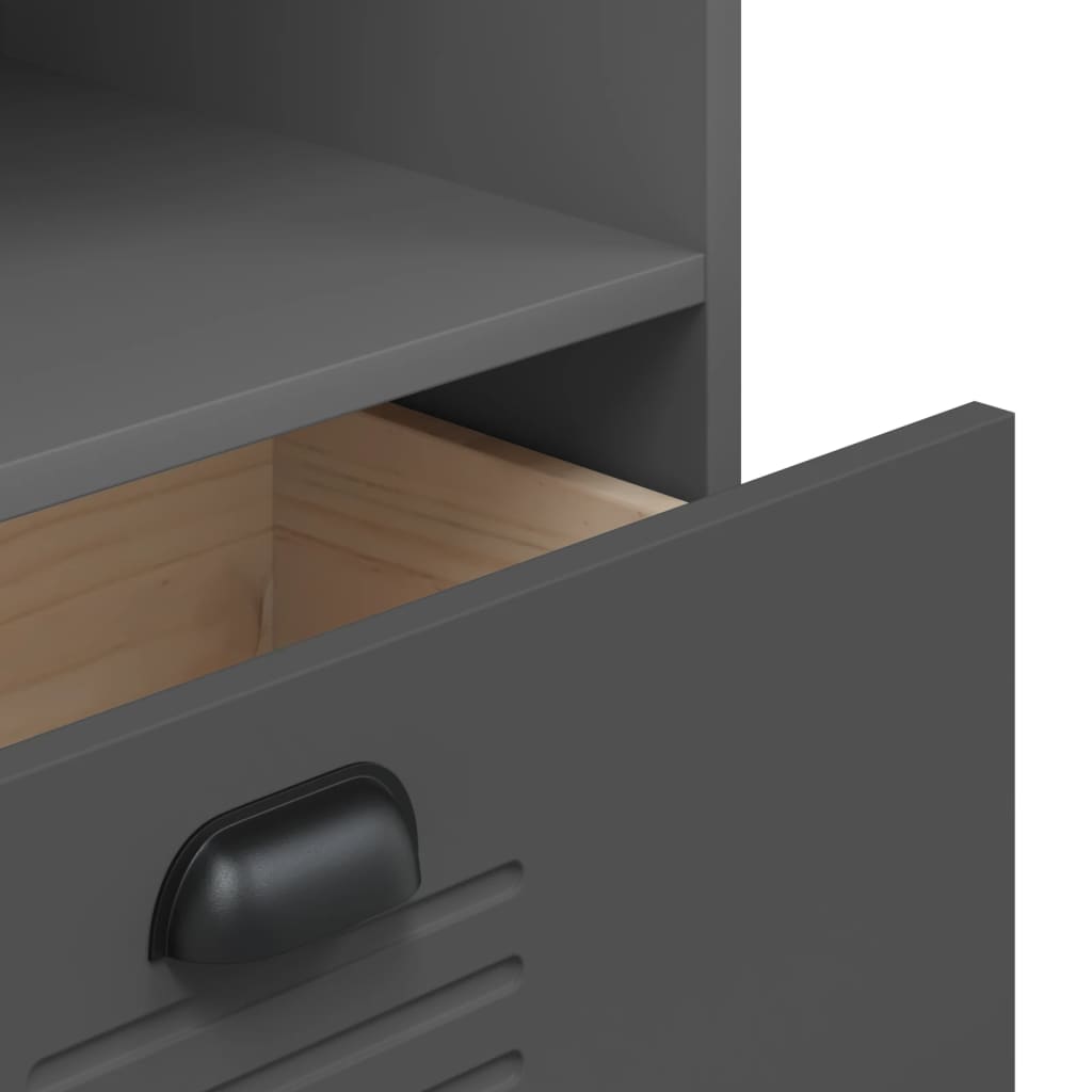 vidaXL Bookcase "VIKEN" Anthracite Grey 60x35x123 cm Engineered Wood