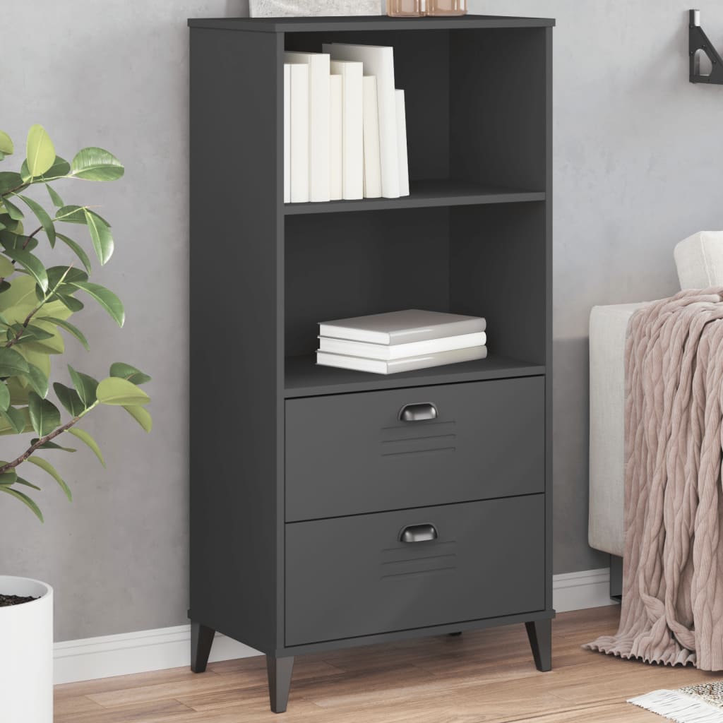 vidaXL Bookcase "VIKEN" Anthracite Grey 60x35x123 cm Engineered Wood