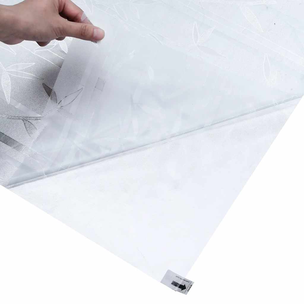 vidaXL Window Film Frosted Bamboo Pattern 90x500 cm PVC