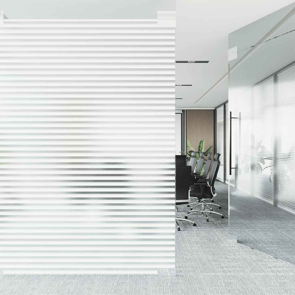 vidaXL Window Film Frosted Stripes Pattern 60x500 cm PVC