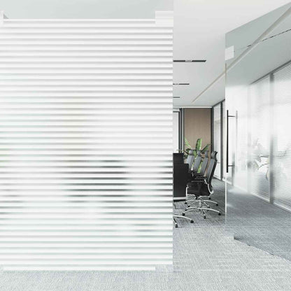vidaXL Window Film Frosted Stripes Pattern 60x500 cm PVC