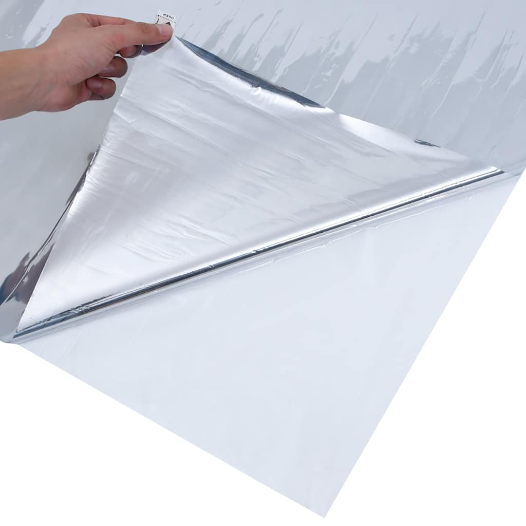 vidaXL Solar Film Static Reflective Effect Silver 45x1000 cm PVC