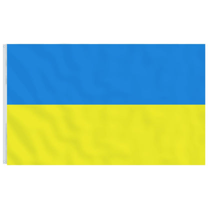 vidaXL Ukraine Flag with Brass Grommets 90x150 cm