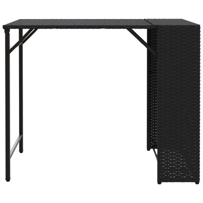 vidaXL 5 Piece Garden Camping Set Foldable Black Poly Rattan
