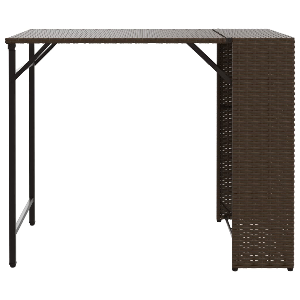 vidaXL 5 Piece Garden Camping Set Foldable Brown Poly Rattan