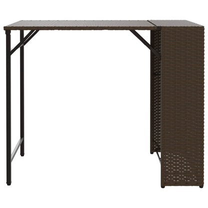vidaXL 5 Piece Garden Camping Set Foldable Brown Poly Rattan