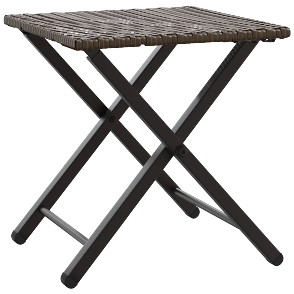 vidaXL 5 Piece Garden Camping Set Foldable Brown Poly Rattan