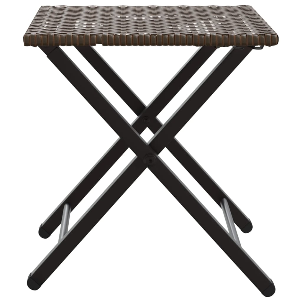 vidaXL 5 Piece Garden Camping Set Foldable Brown Poly Rattan