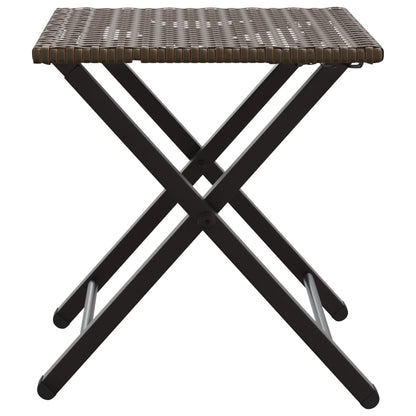 vidaXL 5 Piece Garden Camping Set Foldable Brown Poly Rattan