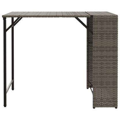 vidaXL 5 Piece Garden Camping Set Foldable Grey Poly Rattan