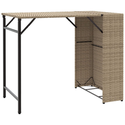 vidaXL 5 Piece Garden Camping Set Foldable Beige Poly Rattan
