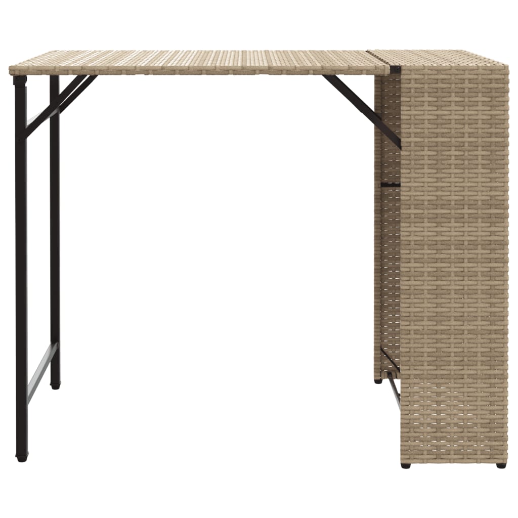 vidaXL 5 Piece Garden Camping Set Foldable Beige Poly Rattan