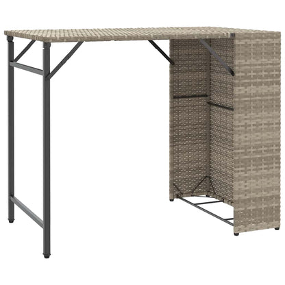 vidaXL 5 Piece Garden Camping Set Foldable Light Grey Poly Rattan