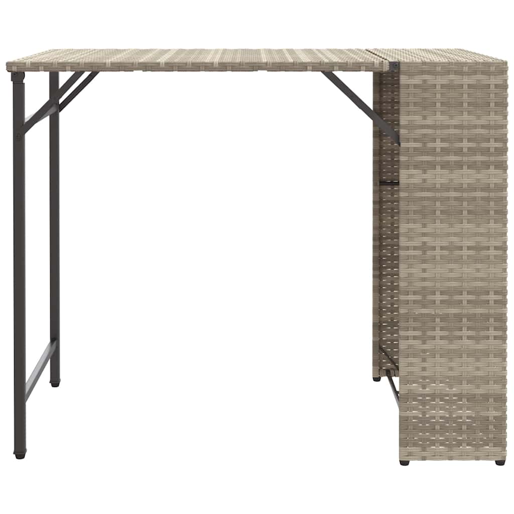vidaXL 5 Piece Garden Camping Set Foldable Light Grey Poly Rattan