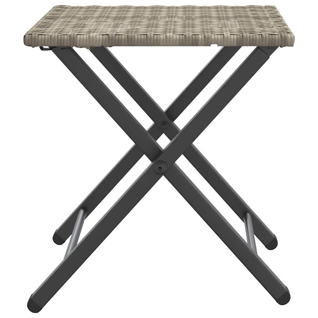 vidaXL 5 Piece Garden Camping Set Foldable Light Grey Poly Rattan