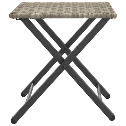 vidaXL 5 Piece Garden Camping Set Foldable Light Grey Poly Rattan