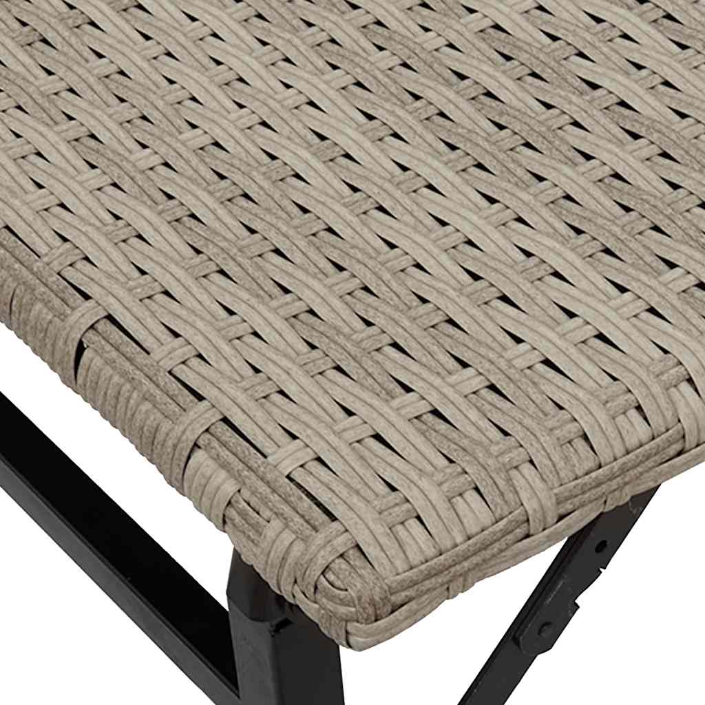 vidaXL 5 Piece Garden Camping Set Foldable Light Grey Poly Rattan